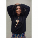 SUGARHILL BRIGHTON Jerséis y Sudaderas Jersey Sugarhill Sylvie Black Sequin Lightning