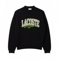 Jerséis y Sudaderas Sudadera LACOSTE de Corte Holgado Logo - Guanxe Atlantic Marketplace