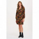 SUGARHILL BRIGHTON Vestidos Vestido Sugarhill Floriane Mini Black Earth Toned Jungle