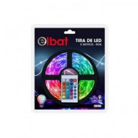 ELBAT Tira de Luces Led 12V 5MTRS Rgb con Mando EB0400