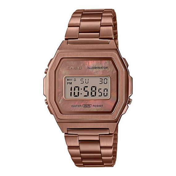 CASIO A1000RG-5 Reloj Digital Unisex - Oro Rosado Metálico - Estilo Retro Premium con Luz Led y Wr
