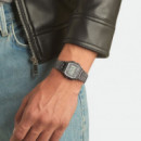 CASIO A158WETB-1A Reloj Digital Unisex - Acero Inoxidable Negro - Estilo Retro, Cronómetro y Resistencia Al Agua