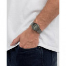 CASIO A158WETB-1A Reloj Digital Unisex - Acero Inoxidable Negro - Estilo Retro, Cronómetro y Resistencia Al Agua