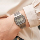 CASIO A158WETB-1A Reloj Digital Unisex - Acero Inoxidable Negro - Estilo Retro, Cronómetro y Resistencia Al Agua