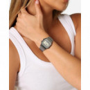 CASIO A158WETB-1A Reloj Digital Unisex - Acero Inoxidable Negro - Estilo Retro, Cronómetro y Resistencia Al Agua