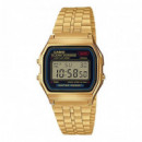 CASIO A159WGEA-1E Reloj Digital Dorado Retro – Luz, Crono, Acero Inoxidable, Wr, Estilo Vintage