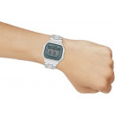 CASIO A168WA-3AY Reloj Digital Unisex Retro – Pulsera Metálica, Carátula Verde, Luz, Cronómetro, Wr