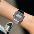 CASIO A168WA-5AY Reloj Digital Retro Unisex – Pulsera Metálica, Carátula Marrón, Luz, Cronómetro, Wr