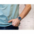 CASIO A168WEM-2B Reloj Digital Unisex – Esfera Azul Metálica, Correa de Acero Inoxidable, Estilo Retro, Wr