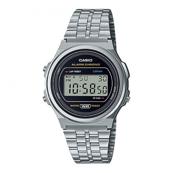 CASIO A171WE-1A Reloj Digital Unisex – Plateado, Acero Inoxidable, Estilo Retro Vintage, Wr