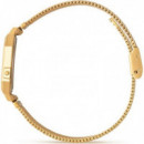 CASIO A700WEMG-9A Reloj Digital Retro Dorado – Malla Milanesa de Acero Inoxidable, Estilo Vintage, Wr