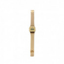 CASIO A700WEMG-9A Reloj Digital Retro Dorado – Malla Milanesa de Acero Inoxidable, Estilo Vintage, Wr