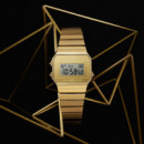 CASIO A700WEVG-9A Reloj Digital Retro Dorado – Caja Ultrafina, Correa de Acero Inoxidable, Wr