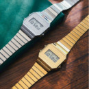 CASIO A700WEVG-9A Reloj Digital Retro Dorado – Caja Ultrafina, Correa de Acero Inoxidable, Wr