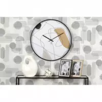 Reloj Pared Metal Negro  PÉREZ ÁVILA