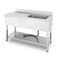 Fregadero Industrial con Estante Derecha LARRYHOUSE 1400X700X850 Mm
