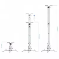 Soporte Proyector TOOQ Techo Inclinable White