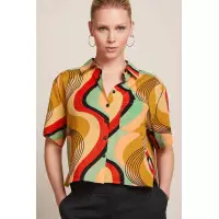 Blusas y Camisas Blusa KING LOUIE Evelina Harvest Yellow Falaise