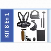 Go-City Kit 8 en 1 de Accesorios para GoPro y Cámaras Deportivas – Compatible con Sistemas de Montaje