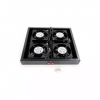 POWERGREEN Bandeja de Ventilación Cuádruple 12 Cm para Armario Rack
