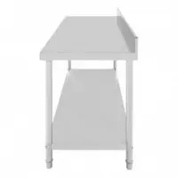 Mesa de Trabajo Inoxidable con Zocalo LARRYHOUSE 150X70X85 Cm