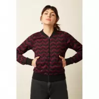 Chaqueta Mujer Chaqueta KING LOUIE Bessie Estelle Zigzag Bordeaux Red