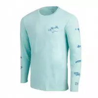 Camiseta Stratos Ls Gyotaku Fish Turquesa PELAGIC