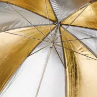 PARAGUAS REFLECTOR PLATA/DORADO 43"