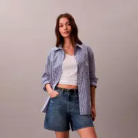 Shorts Denim Acampanados de Tiro Alto  CALVIN KLEIN