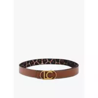 Reversible Animal Print Belt With Oval L  LOLA CASADEMUNT