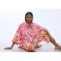 Culotte Print Hojas Crudo-naranja  LOLA CASADEMUNT