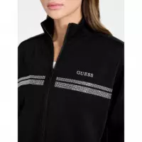 Sudadera de Cremallera, Cuello Alto y Strass de GUESS