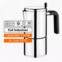 Cafetera Bali Exprés 4 Tazas Inox BRA