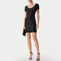 Vestido Rhinestones 4G  GUESS