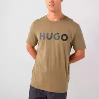 Camiseta de punto de algodón con logo estampado