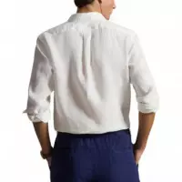 POLO RALPH LAUREN - CUBDPPCS-LONG SLEEVE-SPORT SHIRT - WHITE - 710966294506/WHITE