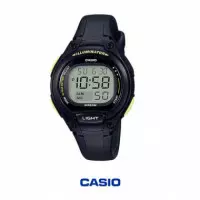 CASIO LW-203-1BV Reloj Digital Mujer - Esfera Gris - Correa de Resina Negra - 50M