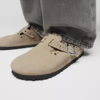 Calzado Zuecos BIRKENSTOCK Boston Rivets ante Taupe