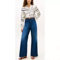 TOMMY HILFIGER - Vis Twill V Neck Blouse Ls - 0K4 - F|WW0WW48911/0K4