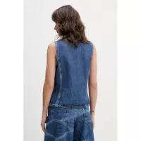 Klj Fitted Denim Vest Dark Blue Stone  KARL LAGERFELD