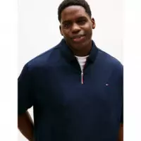 Bt-liquid Cotton Rwb Zip Polo-b Desert S  TOMMY HILFIGER