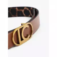 Cinturón Reversible Animal Print Hebilla Logo Ovalado de LOLA CASADEMUNT