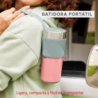 MOULINEX LM1C0410 Batidora Portátil Recargable con Vaso 300 Ml Verde