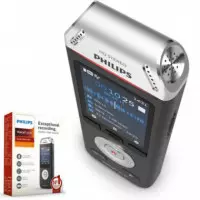 PHILIPS DVT2110 Grabadora de Voz 8GB con 2 Micrófonos Hifi