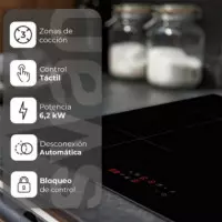 SVAN SI3602B Placa Inducción 3F 6200W Cristal