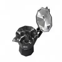 SOGO Moka Cafetera Italiana Compatible con Inducción 3 Tazas Negra (CAL-SS-7605)