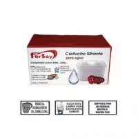 FERSAY Filtro  Agua Pack de 3 Adaptable para Brita, Jata