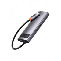 BASEUS Hub 6 en 1 Tipo C/m a 3XUSB 3.0, Hdmi, USB C Pd, RJ45 CAHUB-CW0G