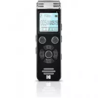 KODAK Grabadora de Voz Digital 8GB VRC450 Negro con Reduccion de Rudio, Grabacion Estereo,micro Sd.