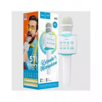 HOCO Microfono Karaoke BLUETOOTH Blanco Azul con Altavoz Incorporado BK5 Usb,aux In